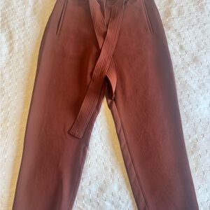 Wilfred Rustic Brown Trousers with Belt